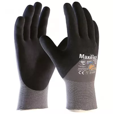3 Pairs ATG MaxiFlex Ultimate Gloves 3/4 Coat Nitrile Foam Work Gloves Washable • £15.99