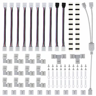 75Pcs/set 4Pin RGB 5050 LED Connector LED Strip Light Connectors Accessories Kit • $13.29