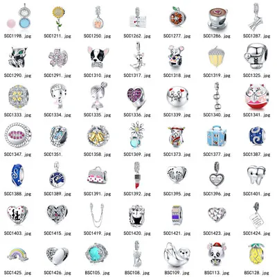 925 Sterling Silver Charms Bead Fashion Love Cz Dangle Bracelet Chain Women Gift • $6.80