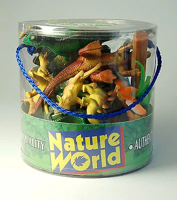 £9.79 • Buy Large Tub Of Dinosaurs Plastic Animals 18 Pce Set T Rex Stegosaurus New Toys
