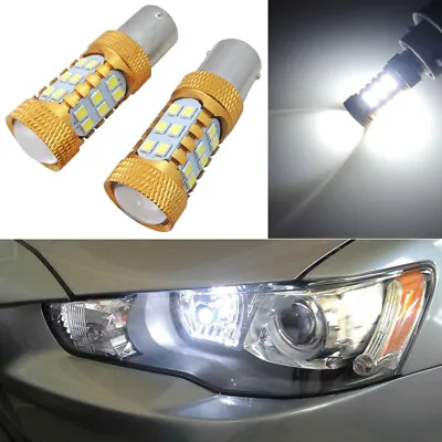 2 HID White 1156 LED Bulbs For Mitsubishi Lancer Evo X Daytime Running Light DRL • $11.99