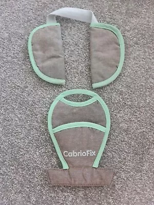 Genuine Maxi Cosi Cabriofix Car Seat Shoulder Harness Crotch Pad Green Breen • £9.99