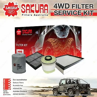 $58.85 • Buy Sakura 4WD Filter Service Kit For Mitsubishi Pajero Sport Triton MQ Refer RSK53