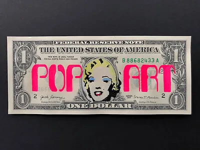 £35 • Buy Pop Art Marilyn Urban Art Dollar By Tapirart Dismaland Banksy Stik Pure Evil