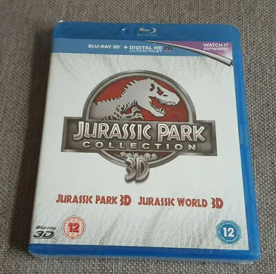 Blu Ray 3D Jurassic Park Collection 3D - Jurassic Park 3D Jurassic World 3D New • £6.95