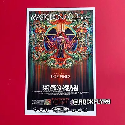 MASTODON + CLUTCH 2015 Original 11x17 Concert Promo Street Poster. Portland OR • $10