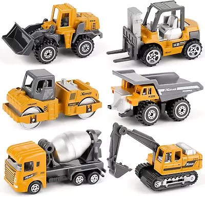 6 Pcs/Set 1:64 Kids Car Truck Model Engineering Construction Toy Decor Newest • $16.89