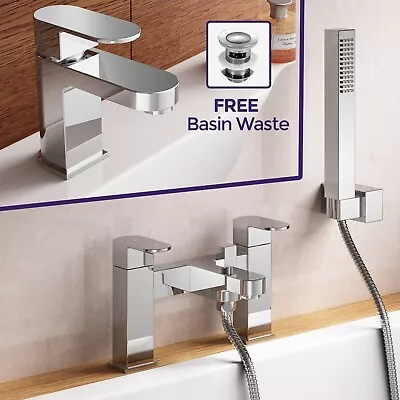 £93.99 • Buy Modern Basin Sink Mono & Bath Shower Filler Mixer Tap Set And Hand Held Eclipse