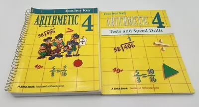 A Beka Arithmetic 4 Teacher Key Work Text + Tests & Speed Drills 4th Grade Lot • $14.99