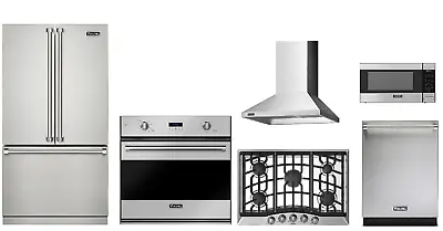 Viking 3 Series Package 36  Refrigerator 36  Gas Cooktop Oven Microwave Hood • $12805