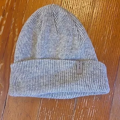 BULA Canada Unisex Adult Gray Wool Blend Ribbed Knit Beanie Hat Cap • $8.11