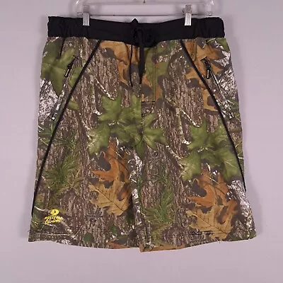 Mossy Oak Board Shorts Mens 38 Camo Obsession Zip Pockets Swim Swimming • $19.99