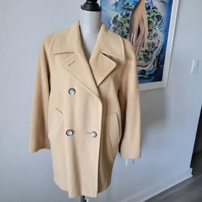 $135 • Buy Saks Fifth Avenue Regency Women's Camel Hair Coat Vintage Union USA Made Size 4