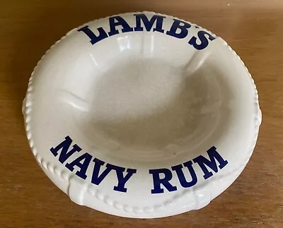 Large Lamb's Navy Rum Ashtray - Shaped As A Life-belt; Ideal For Garden/man-cave • £20