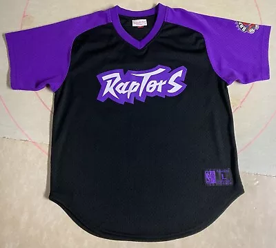 Vintage Mitchell & Ness Toronto Raptors Warm Up Shooting Jersey Shirt NBA Large • $48.88