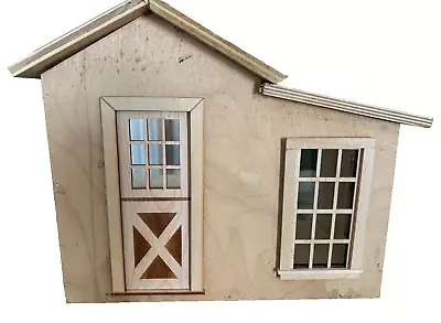 Dollhouse Miniature Garden Shed Two Level Roof - Assembled And Unfinished • $112