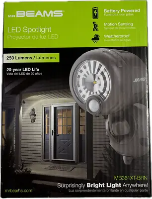 Outdoor 250 Lumen Battery Powered Motion Activated Integrated LED Security Light • $17.99