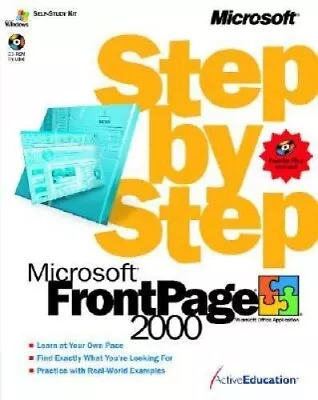 Microsoft FrontPage 2000 Step By Step Active Education Softcover Book New • $1.99