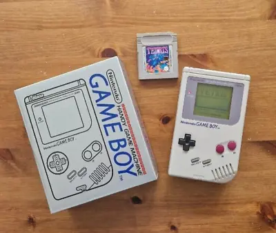 Boxed Original Nintendo Game Boy DMG-01 Excellent Condion Working With Tetris. • £129.99