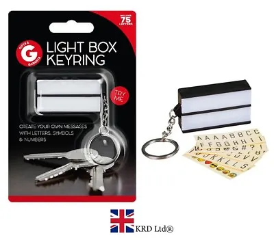 £3.94 • Buy KEYRING LIGHTBOX Light Up Key Ring Cinematic White DIY Message Box Cinema Gift