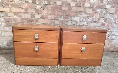 £150 • Buy Mid Century Vintage Stag Cantata Teak  Bedside Drawers Tables MCM Retro A Pair