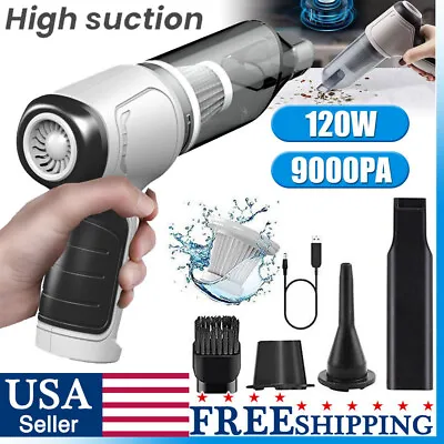 $18.45 • Buy Electric Cordless Car Vacuum Cleaner Handheld Air Blower Duster Dry Wet Portable