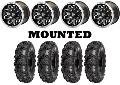 Kit 4 Sedona Mud Rebel Tires 25x8-12/25x10-12 On Moose 416X Machined Wheels CAN • $960.44