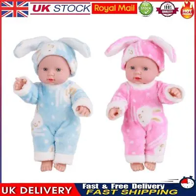 Baby Simulation Dolls Soft Vinyl Lifelike Sleeping Soothing Doll Girls Toys • £10.59