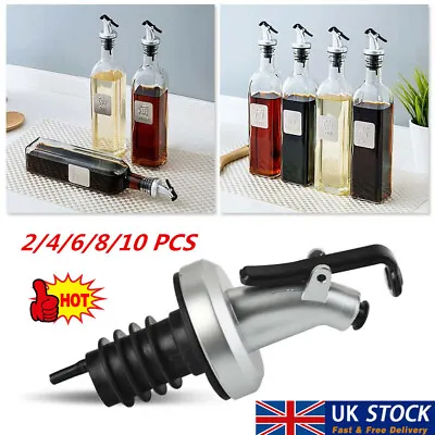 £4.59 • Buy 2-10 X Bottle Pourer Spout Stopper Dispenser Liquor Flow Set Wine Olive Oil UK