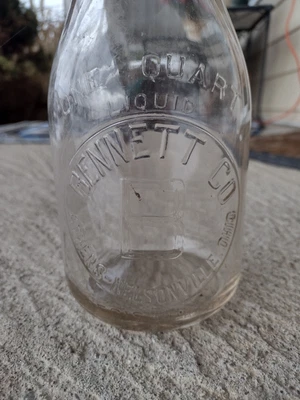 $29.99 • Buy One Quart Dairy Milk Bottle Bennett Bennett's Co Athens Nelsonville Ohio