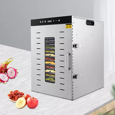 Commercial Stainless Steel Food Dehydrator 16 Layers Fruit Vegetable Dryer 1350W • $261.25