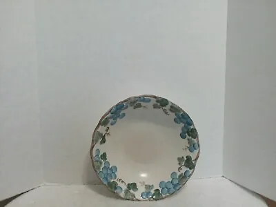 Vintage Metlox Poppytrail Sculptured Grapes  Blue/Green Round Serving Bowl • $15.99