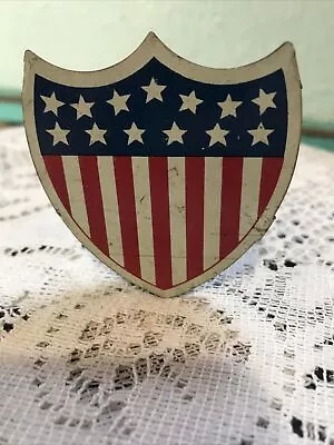 Vintage US Flag Holder Radiator Cap Stars & Strip Shield Accessory • $19.99
