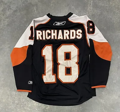 Mike Richards 18 Philadelphia Flyers S Large Orange Reebok NHL Hockey Jersey • $60