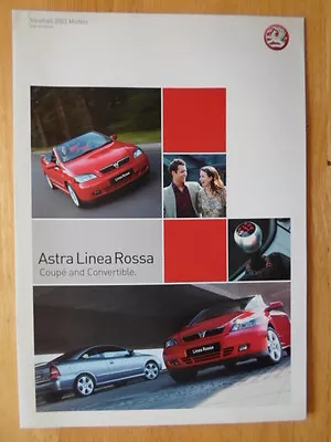 VAUXHALL ASTRA LINEA ROSSA Coupe & Convertible 2002 2003 UK Mkt Sales Brochure  • $6.21