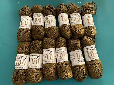 12 Skeins Berroco Cotton 100 Yarn - Olive Green • $18