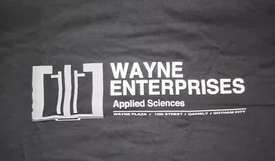 BRAND NEW QWERTEE WAYNE ENTERPRISES BLACK T SHIRT Size XL BATMAN • £15