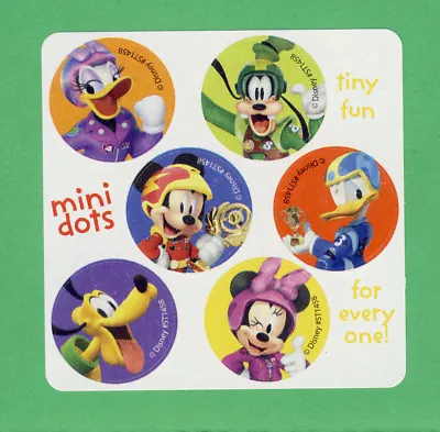 60 Mickey Mouse And The Roadster Racers Mini Dot Stickers -  Party Favors  • $2.20