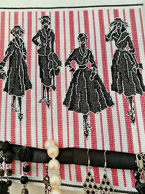 Retro Glamour Jewellery Board 1950s Ladies Silhouette Cross Stitch Chart • £1.29