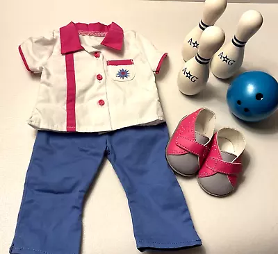 American Girl Bowling Outfit Shirt Pants Shoes Bowling Ball And 3 Pins • $28.85