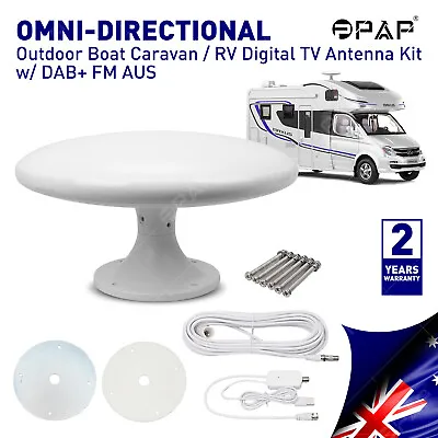 Omni Directional Antenna Caravan Camper Boat Digital DVB TV DAB& FM&UHF/VHF • $86