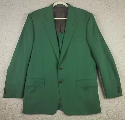 Hickey Freeman For Maus & Hoffman Green Wool Blazer Masters Jacket Men's 44 Long • $74.99