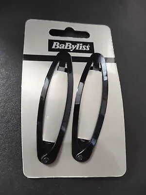 Babyliss Twin Pack Of Black Snap Slide Hair Pin. Best For Gift/  Matching  • £6.29