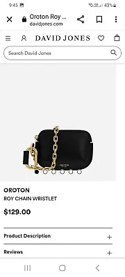 $60 • Buy Oroton Leather Roy Chain Wristlet
