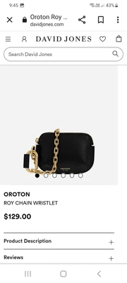 $60 • Buy Oroton Leather Roy Chain Wristlet