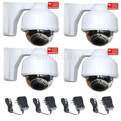 4x Weatherproof Security Camera 700TVL Varifocal Len W/ SONY Effio CCD Power C4N • $319.90