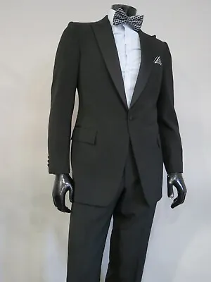 VTG After Six Union Made USA Full Canvas One Button Peak Lapel Tuxedo Suit 40 R • $189