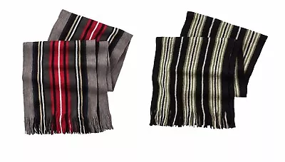 Mens Van Heusen Acrylic Scarf With Fringed Ends ~ Pick Your Color ~ NWT • $10.50