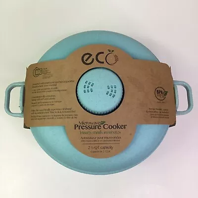 ECO Friendly Microwave Pressure Cooker Robin Egg Blue Non Toxic BPA Free 2.5 Qt • $22.95