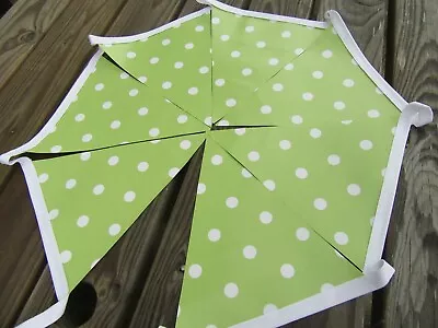 PVC POLKA DOT GARDEN BUNTING IN SINGLE COLOURS 10ft Approx 3mtrs • £6